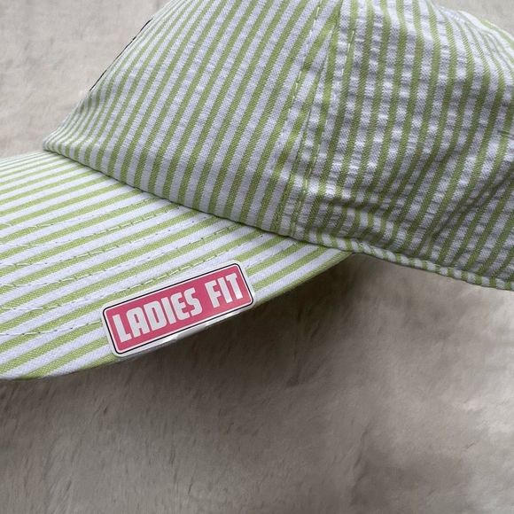 NWT The Masters Golf Tournament Augusta Hat Ladies Green White Seersucker RARE! - Picture 4 of 13